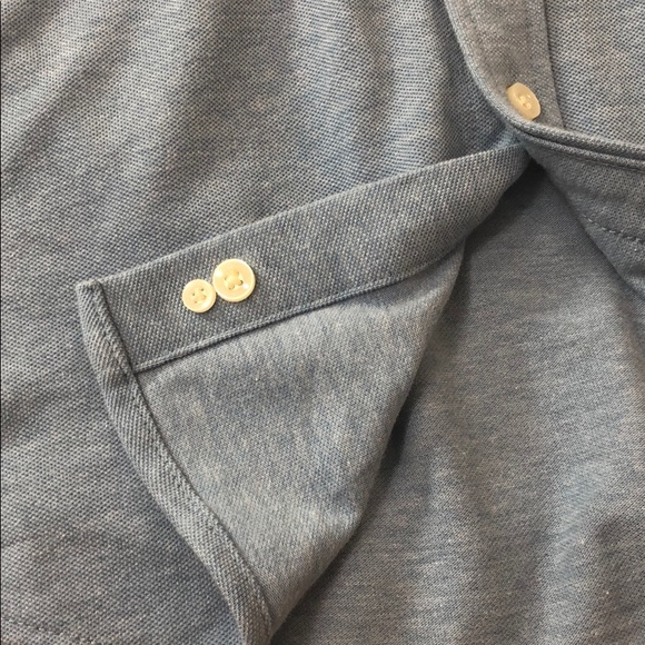 🏆GOODFELLOW LS Knit Button-Down Shirt Cyber Blue - Picture 5 of 8